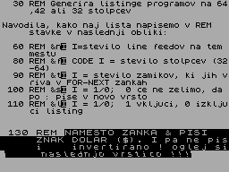 Screen from LLIST 642