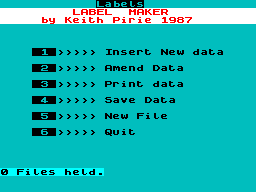 Screen from Labelmaker