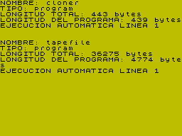 Screen from Lector de Cabeceras