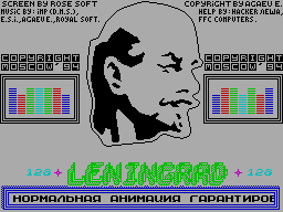 Screen from Leningrad 128K Animation Demo