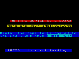 Screen from Lerm Tape Copier 4.2