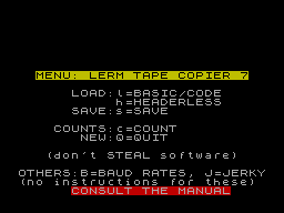 Screen from Lerm Tape Copier 7