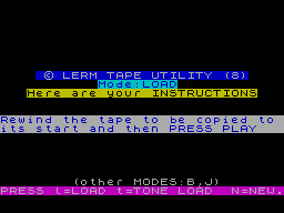 Screen from Lerm Tape Utility 8
