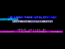 Screen from Lerm Tape Utility C