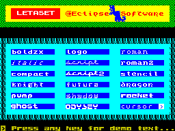 Screen from Letaset