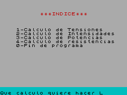 Screen from Ley de Ohm