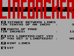 Screen from Linebacker