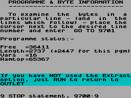 Screen from Linepeek