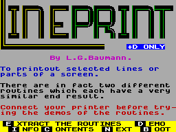 Screen from Lineprint