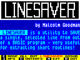 Screen from Linesaver
