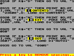 Screen from Linespacer