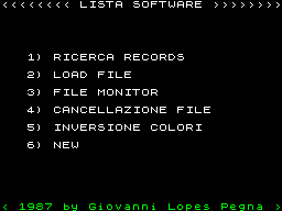 Screen from Lista Software