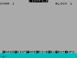 Screen from Listfile