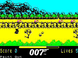 Screen from The Living Daylights - The Computer Game