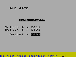 Screen from Logic Gate Emulator