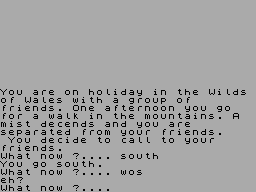 Screen from Lost in Wales