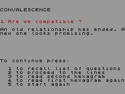 Screen from Love Oracle