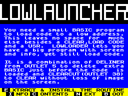 Screen from Lowlauncher