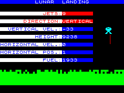 Screen from Lunar Landing