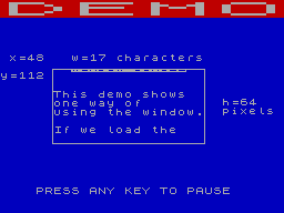 Screen from M/Code Library 2: Window Scrolling