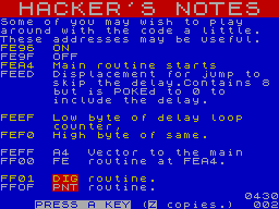Screen from M/Code Library 3: Interrupt Driven Trace
