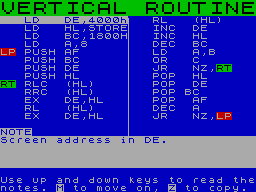 Screen from M/Code Library 4: Screen Swapping