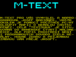 Screen from M-Text
