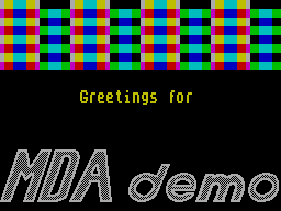 Screen from MDA Demo