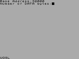 Screen from Machine Code Loader