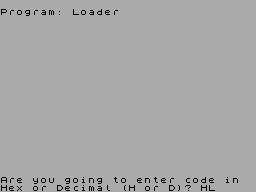 Screen from Machine Code Loader