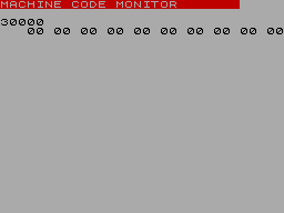 Screen from Machine Code Monitor
