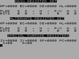Screen from Machine Code Test Tool