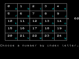 Screen from Magic Numbers
