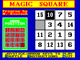 Screen from Magic Square [1]