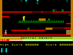 Screen from Manic Miner: Matthew Smith 2008 Remix