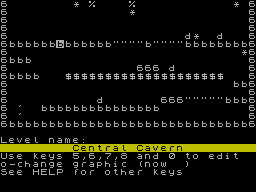 Screen from Manic Miner Editor