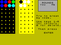 Screen from Master Code