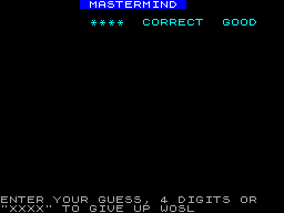 Screen from Mastermind