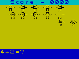 Screen from Maths Invaders