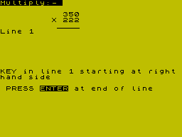 Screen from Mathskills I