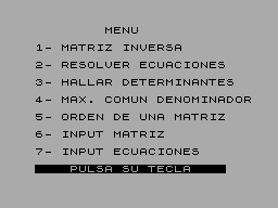 Screen from Matrices y Ecuaciones