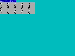 Screen from Matrix Operations