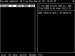 Screen from Maximum Comander