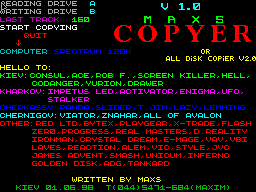 Screen from Maxs Copier
