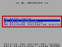 Screen from El Mecanico