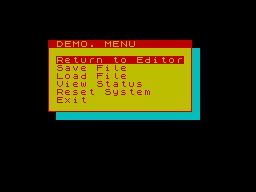 Screen from Menu Maker