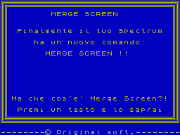 Screen from Merge Screen