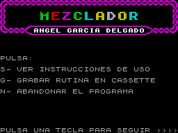 Screen from Mezclador