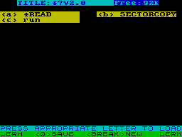 Screen from Microdrive Sector Copy