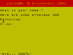 Screen from Micro Maths
